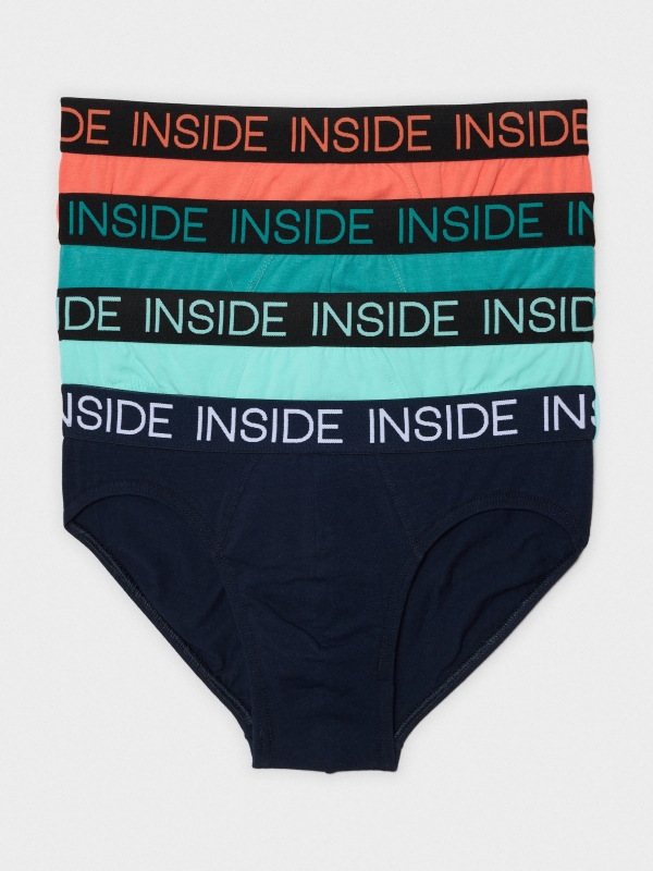 Calzoncillo slip pack 4 unidad vista media frontal