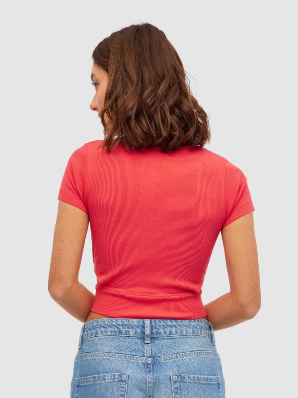 Crop top cut out rojo