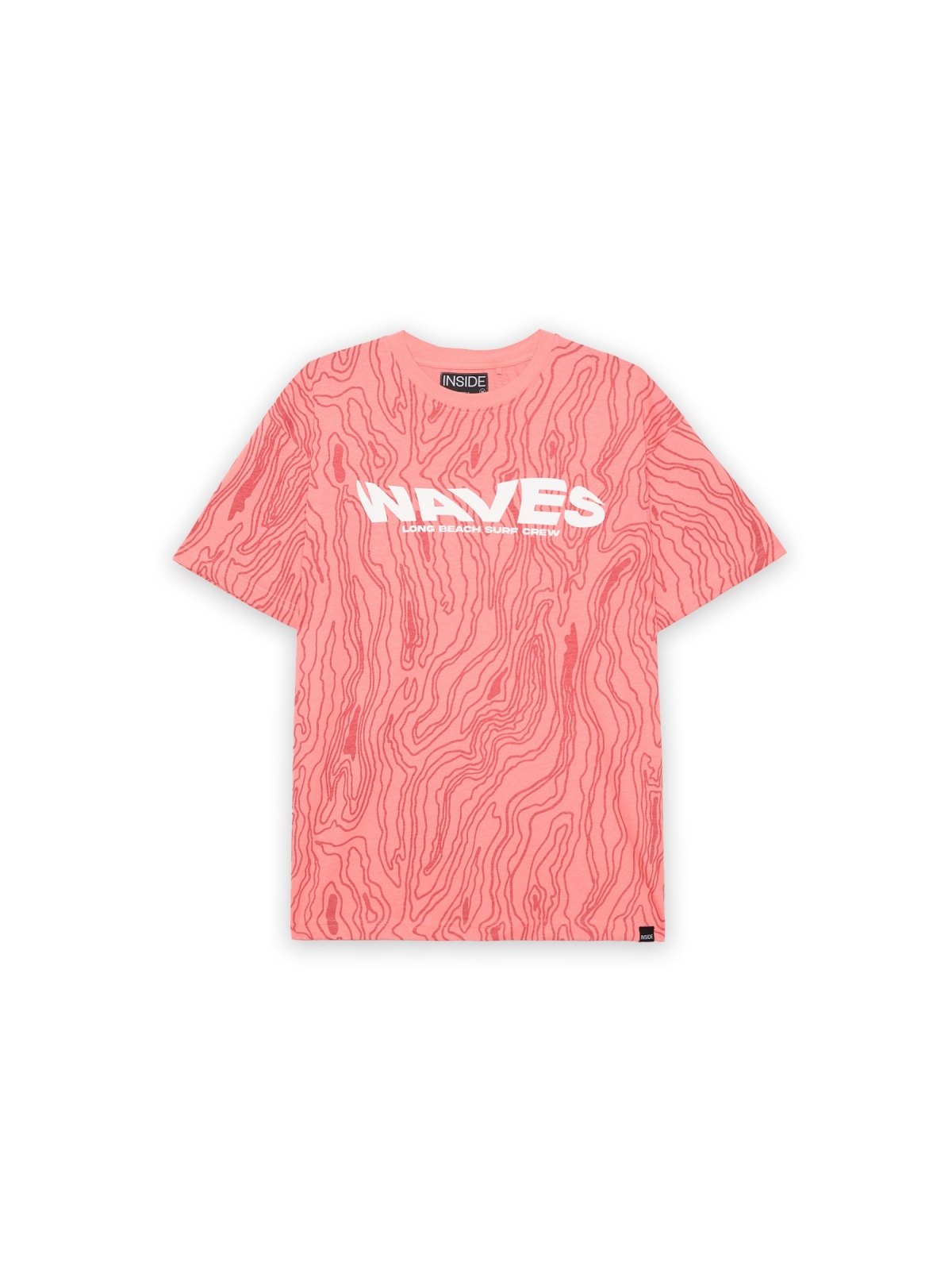 %Pto% T-shirt allover waves rosa