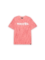 %Pto% Camiseta allover waves rosa