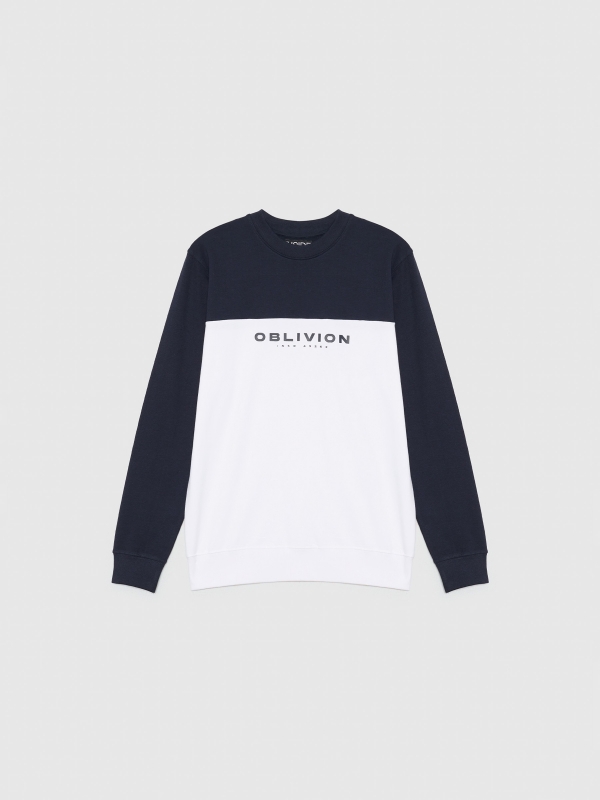  Bicolour sweatshirt navy