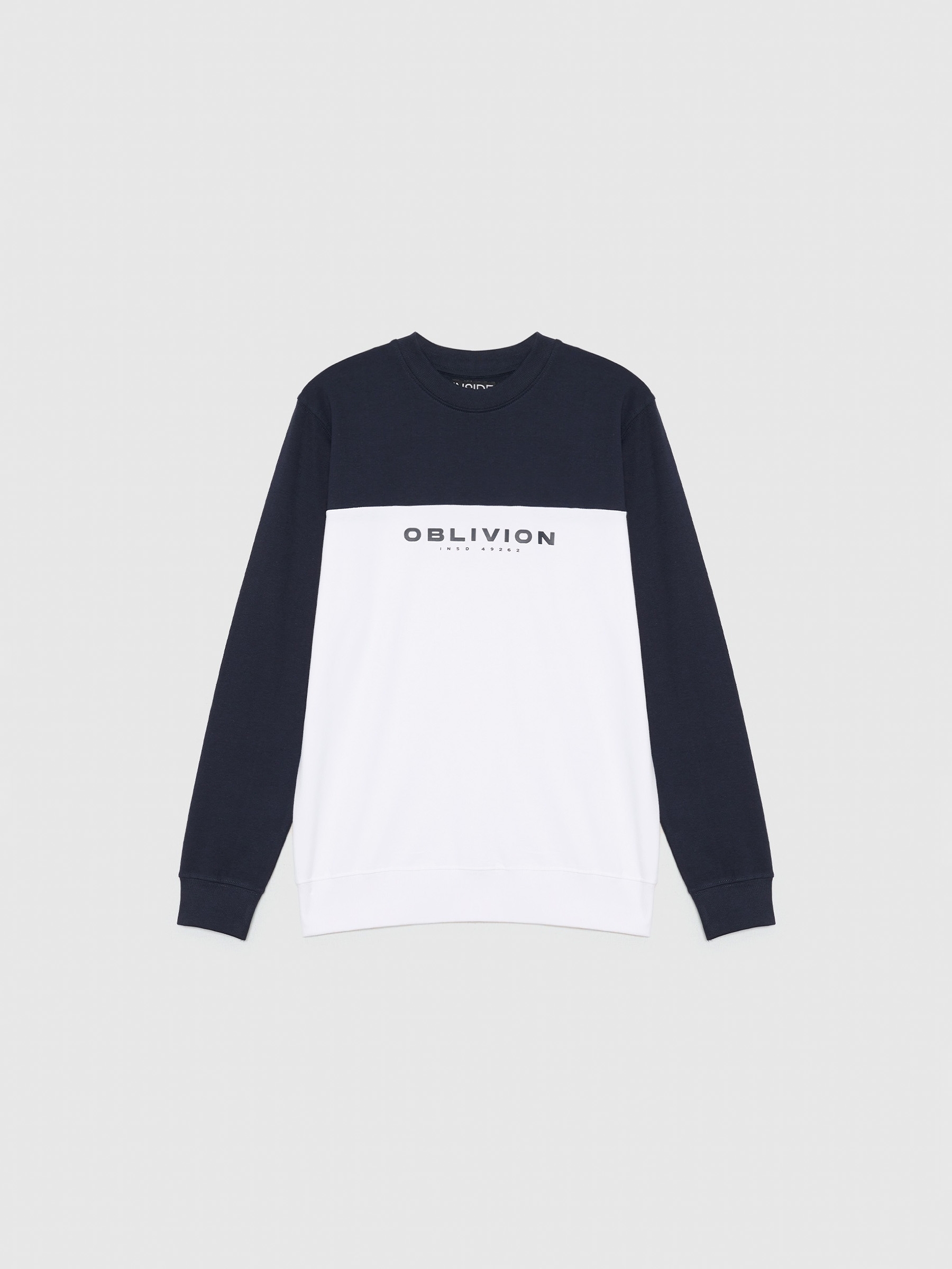 Sweat bicolor azul marinho