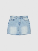 %Pto% Falda mini denim clásica azul claro