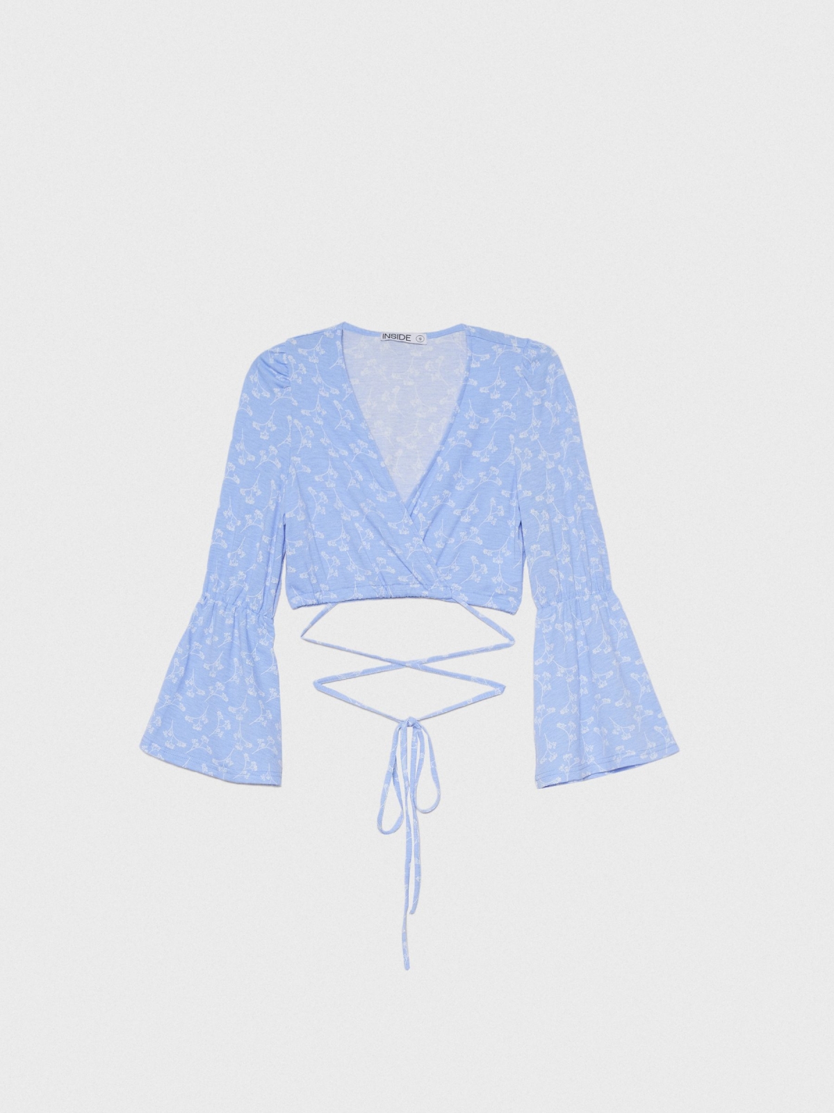 %Pto% Bell sleeve t-shirt blue