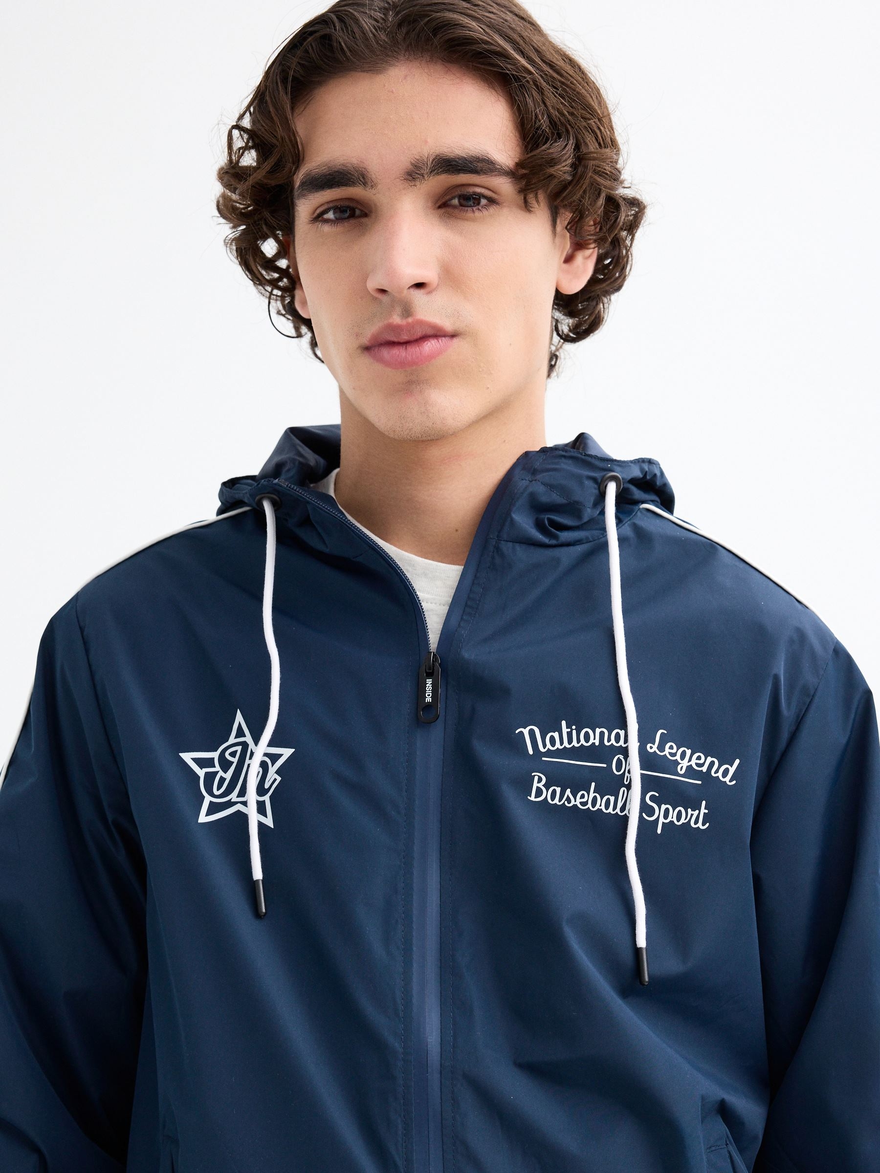 Jacket with hood navy