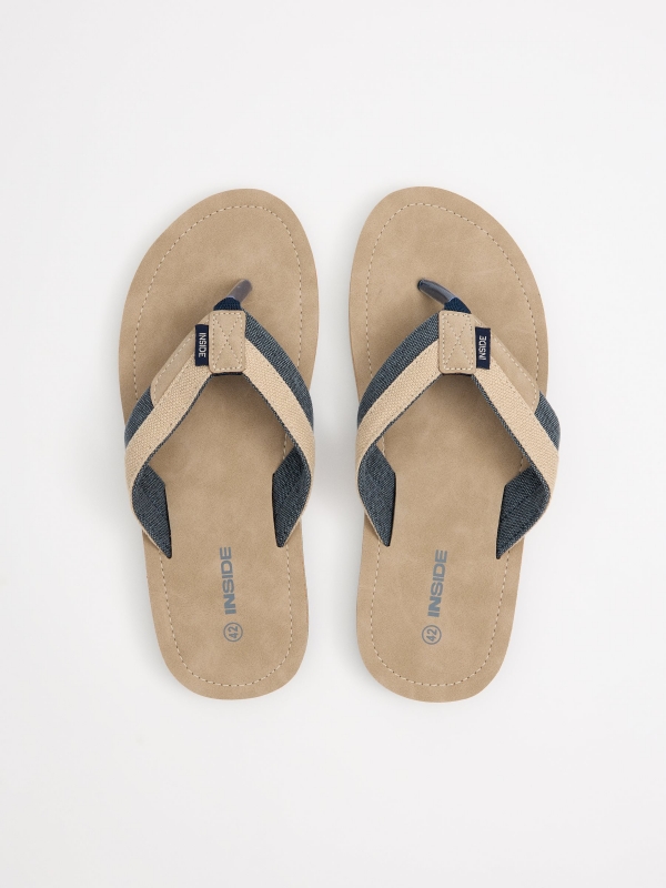 Chanclas lona arena vista cenital