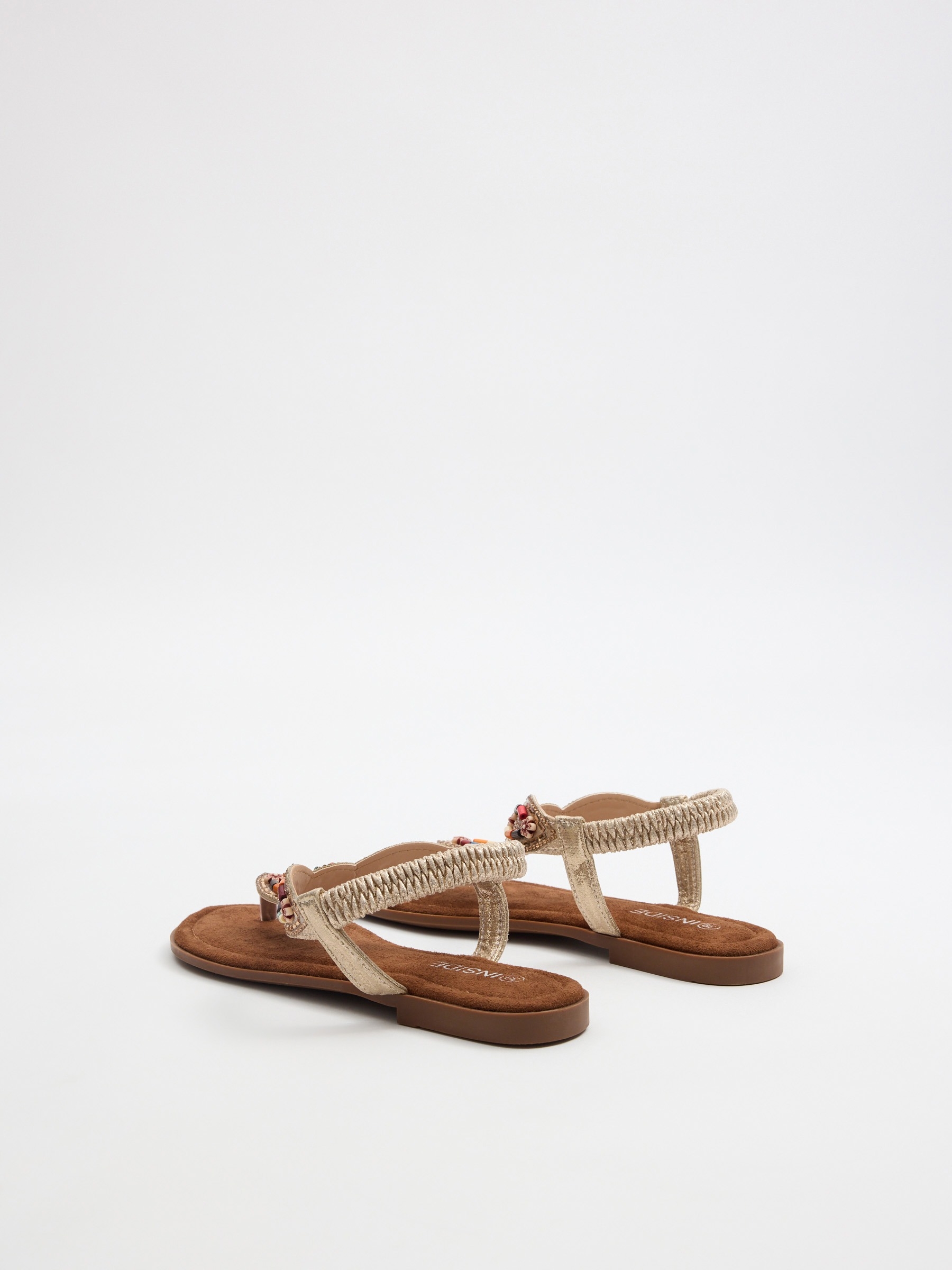 Sandalia dedo brillos multicolor