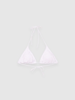 %Pto% Triangle bikini top white front view