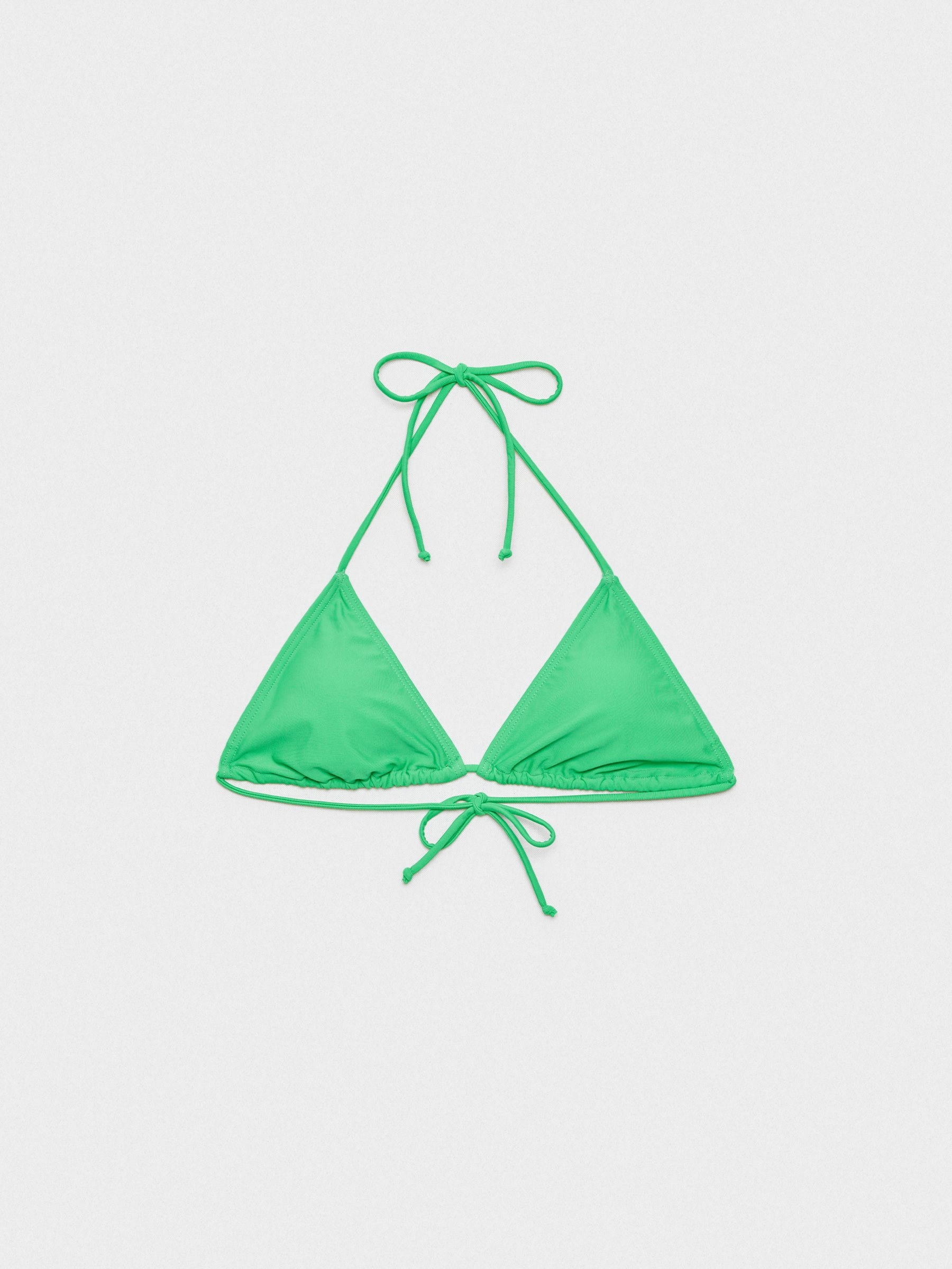  Triangle bikini top green front view