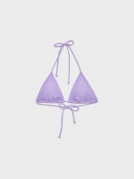 %Pto% Top bikini triángulo lila vista frontal