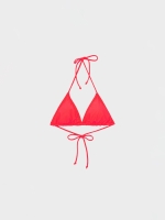 %Pto% Top bikini triángulo coral vista frontal