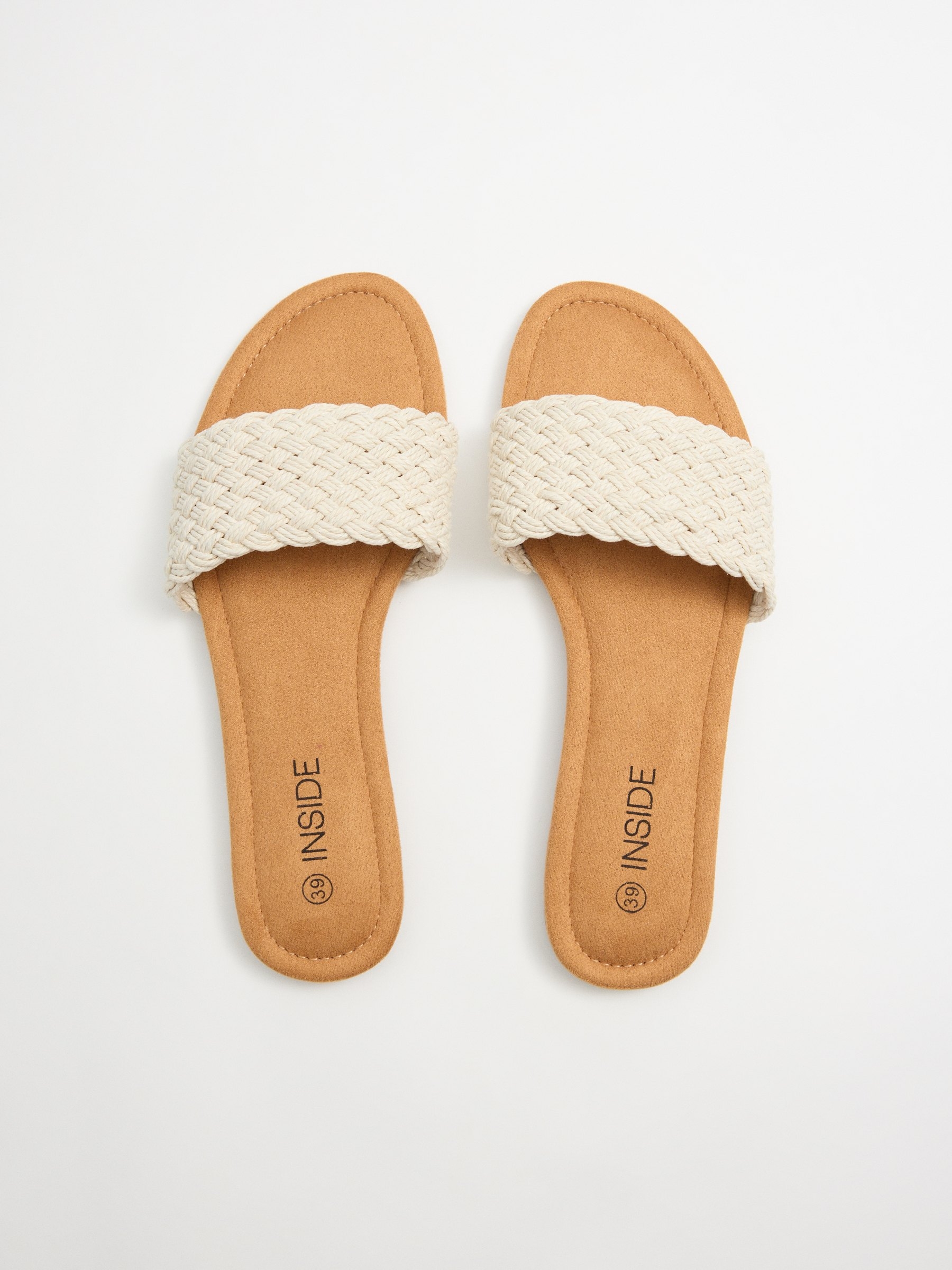 Off-white braided sandal