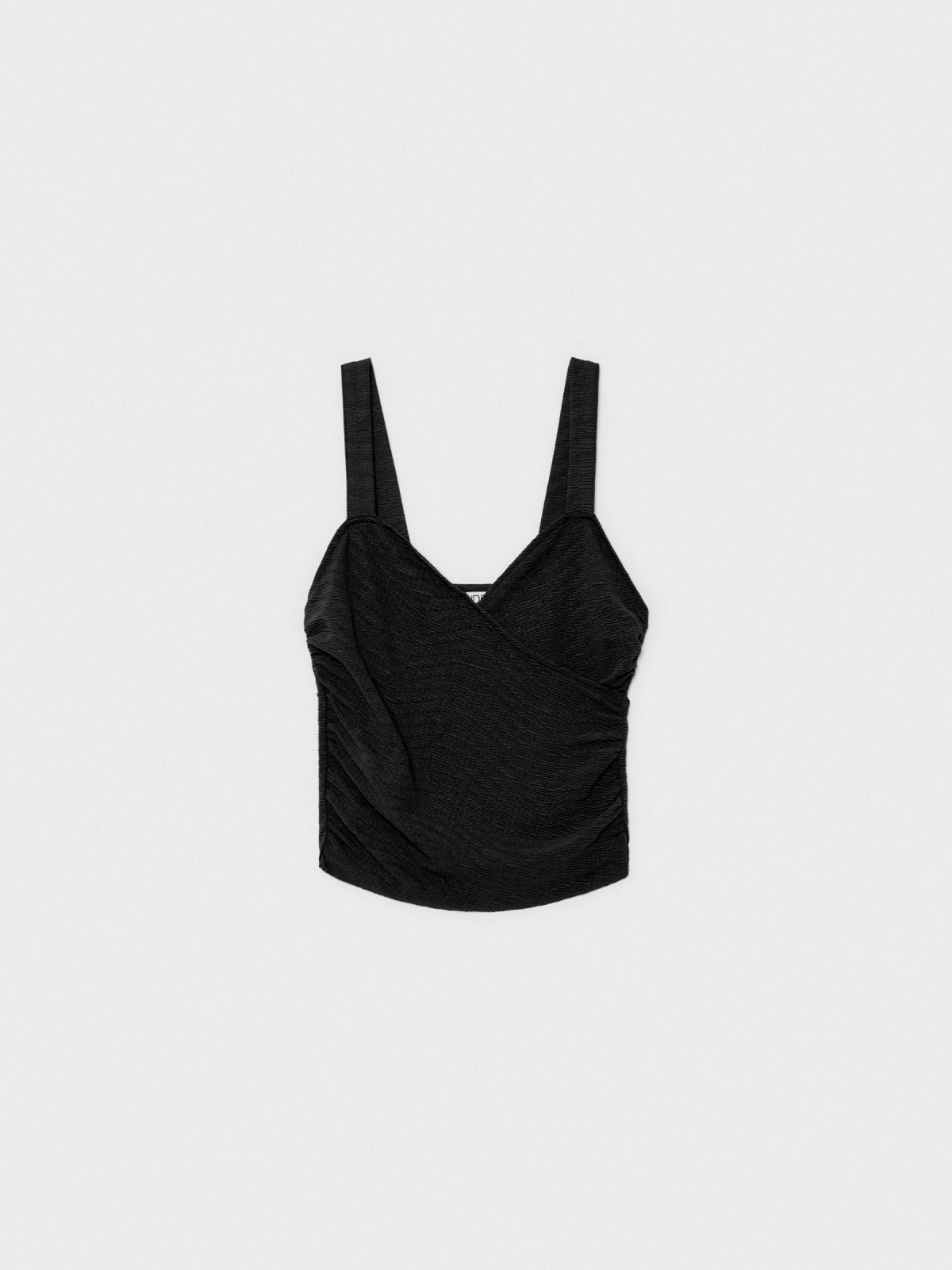 %Pto% Draped straps top black