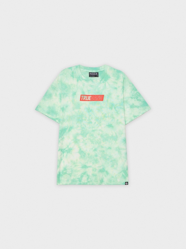  Camiseta tie&dye con texto blanco