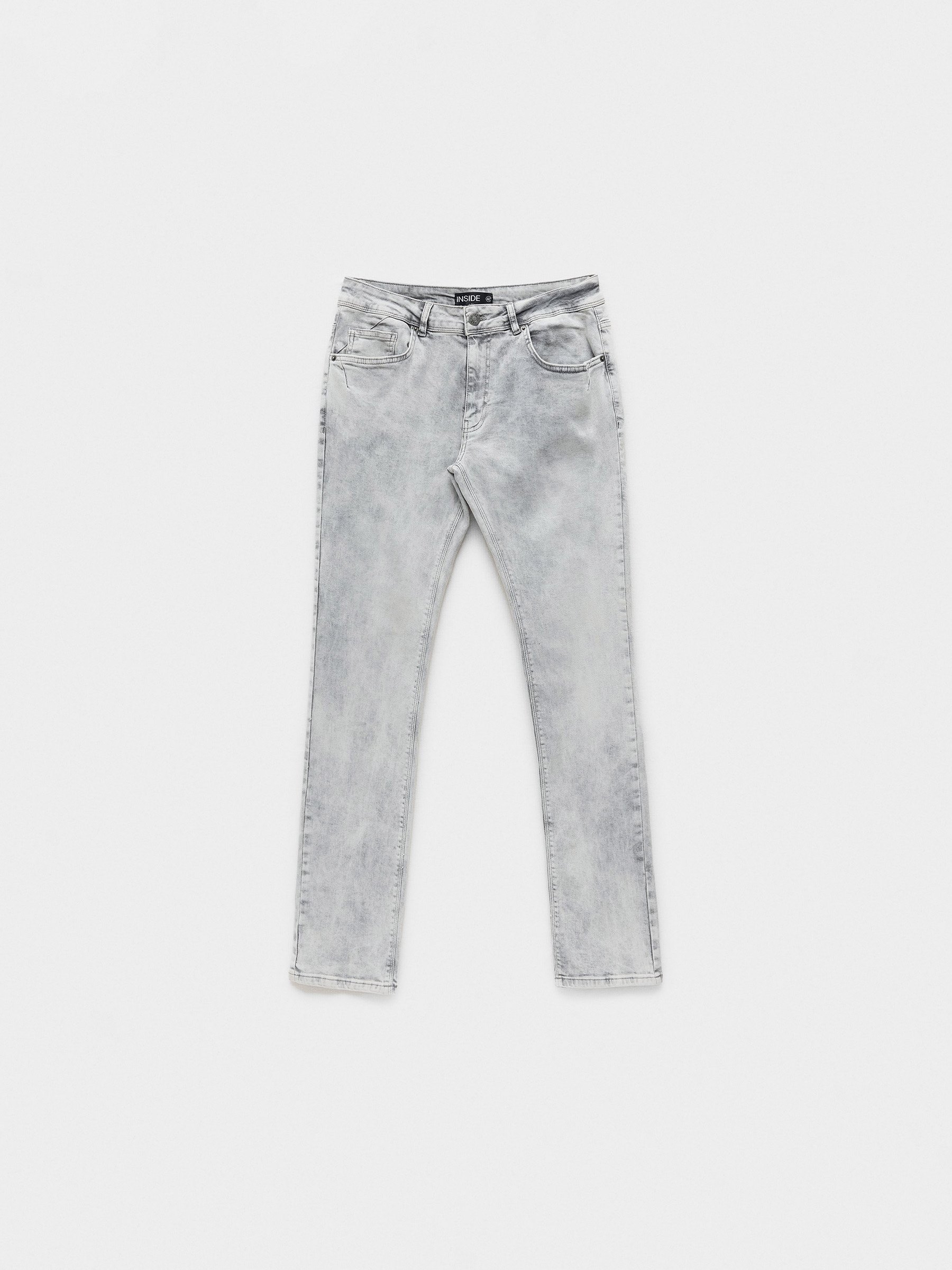 Light gray slim jeans grey general front view