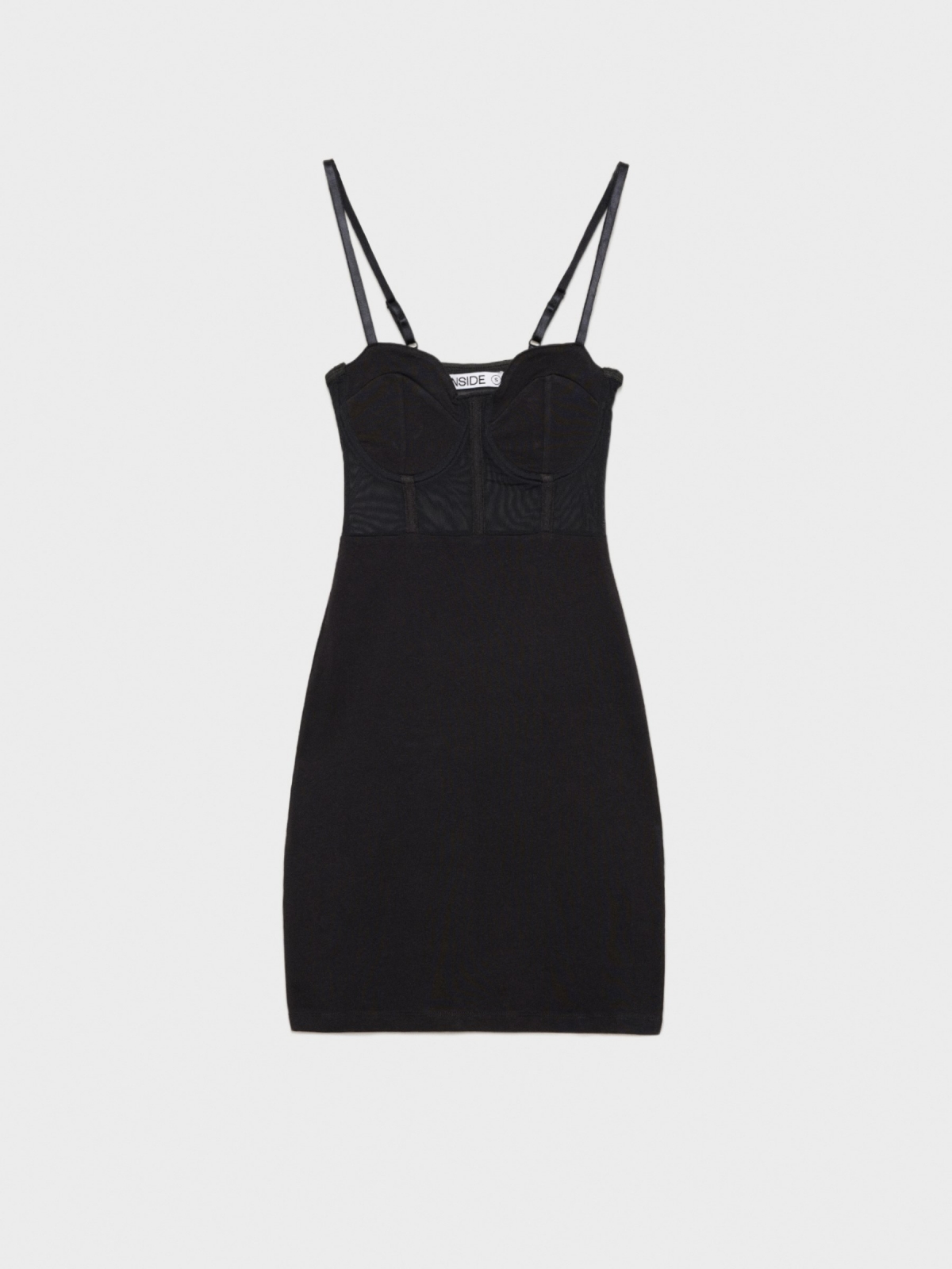 %Pto% Vestido mini corsetero negro