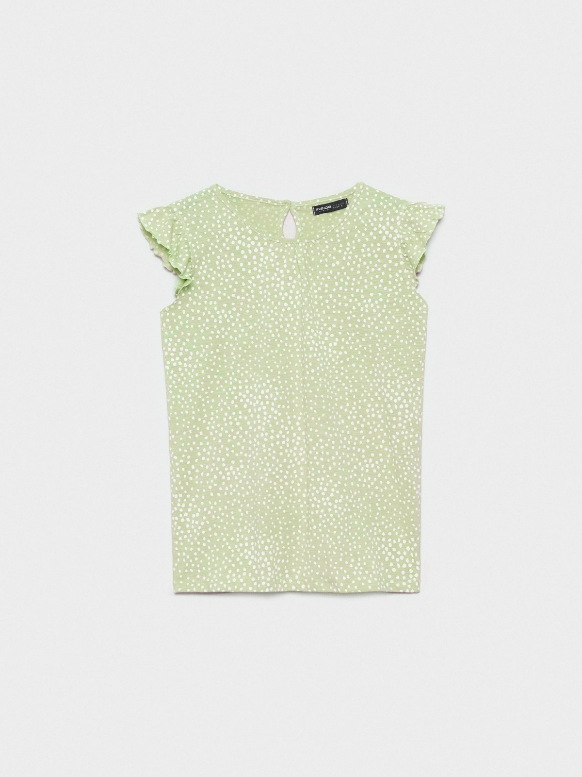 %Pto% Polka dots print t-shirt green