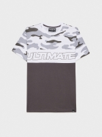 %Pto% T-shirt Multi-impressão cinza escuro