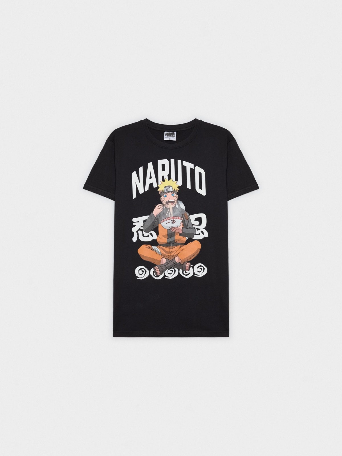 %Pto% Camiseta negra Naruto negro vista frontal