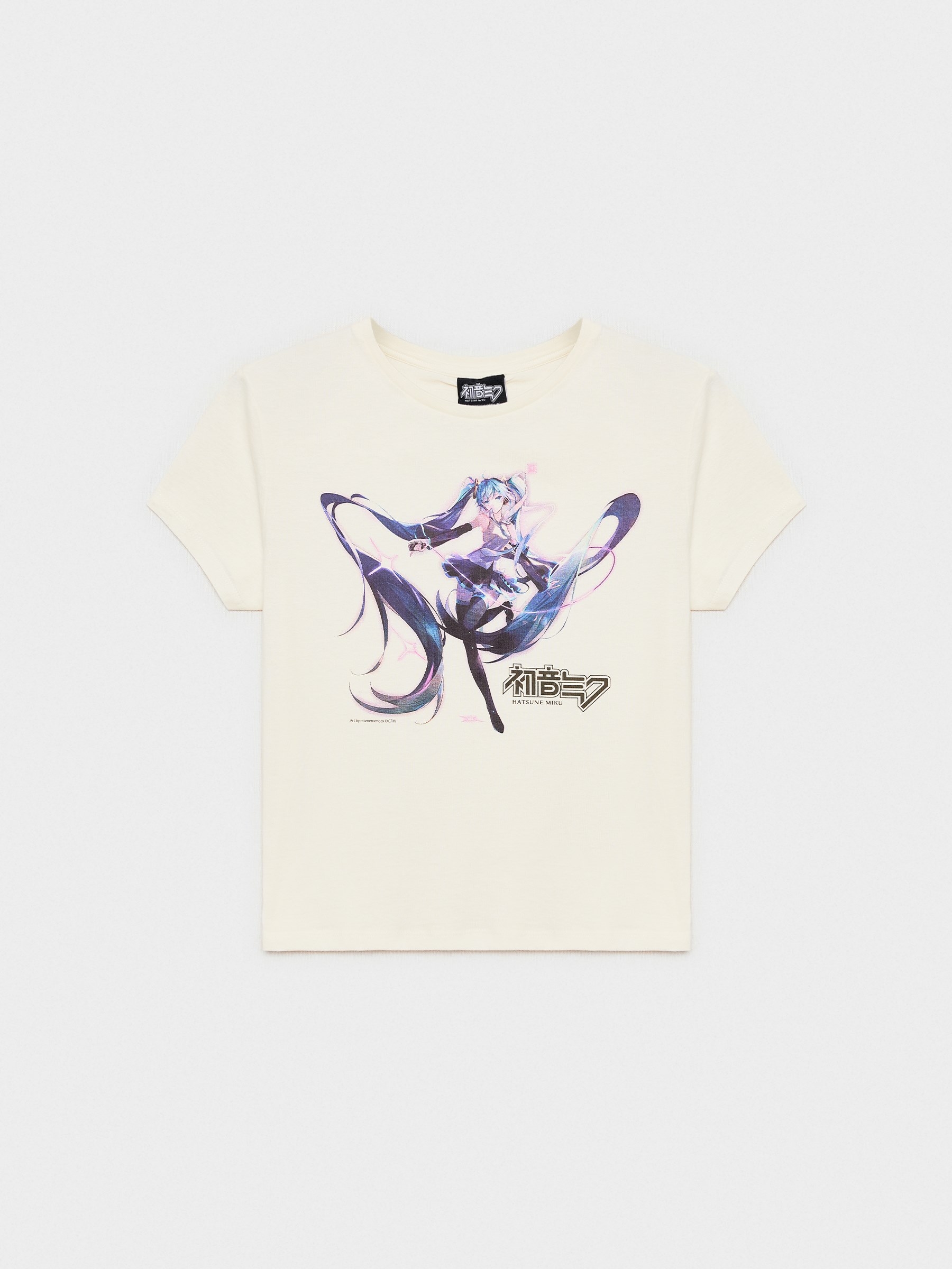Hatsune Miku T-shirt off white middle front view
