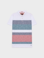 %Pto% Polo Color Block Rayas rojo