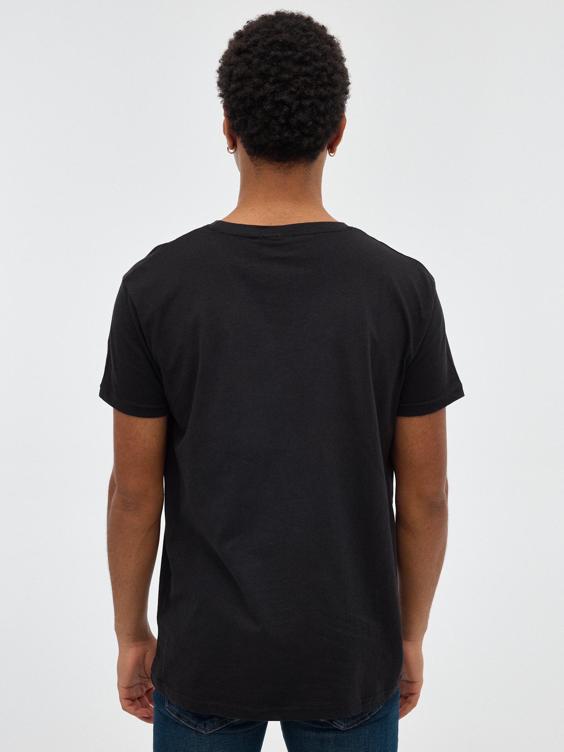 T-shirt Dragon Ball preto vista meia frontal