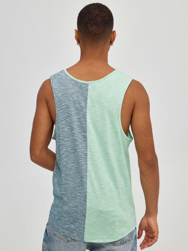 T-shirt TECH220 menta vista meia traseira