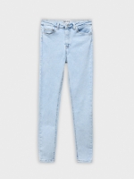 %Pto% Jeans skinny de alta ascensão azul claro