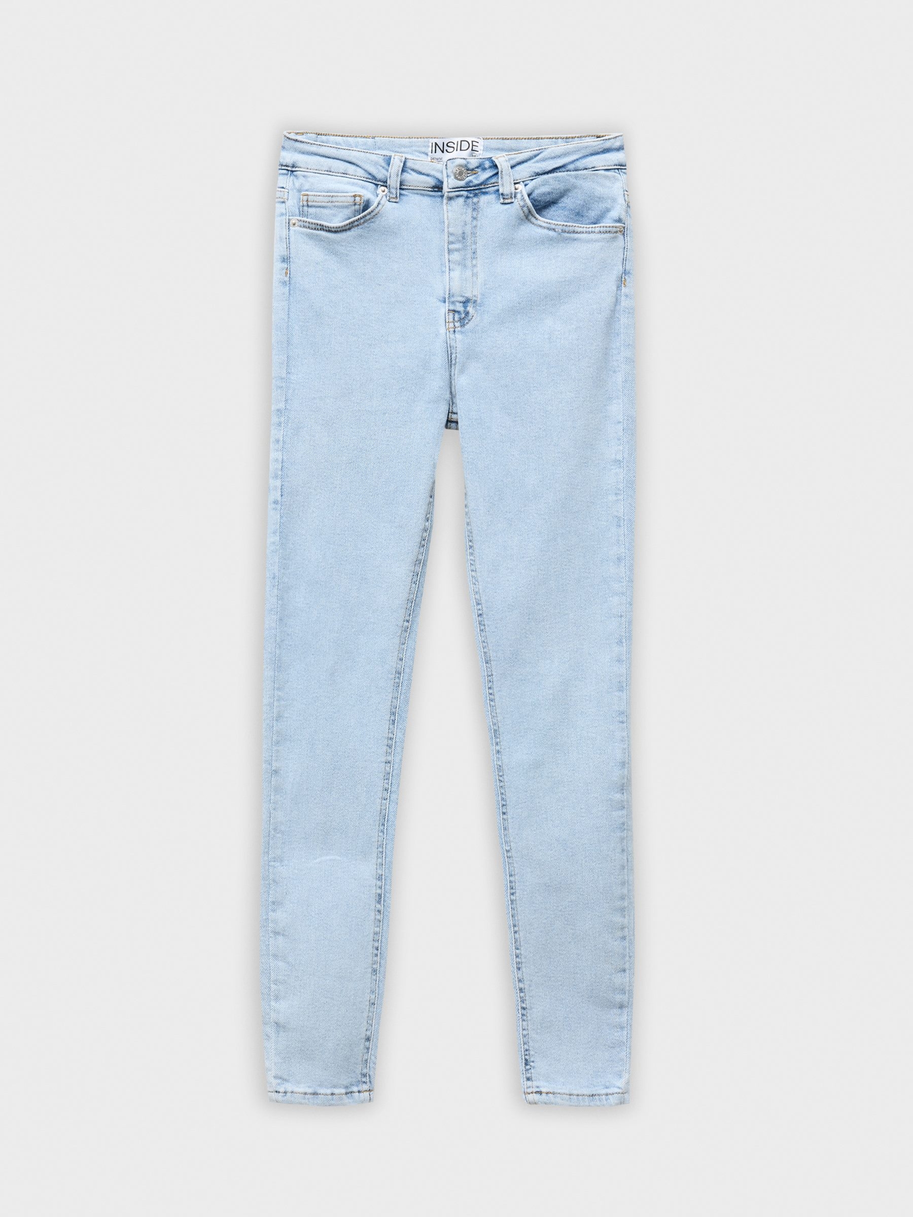 Jeans skinny tiro alto