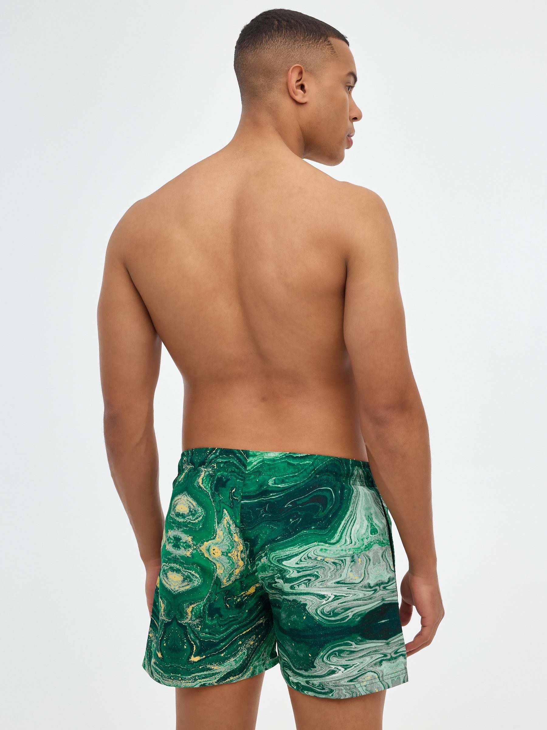 Bañador print abstracto negro vista media frontal