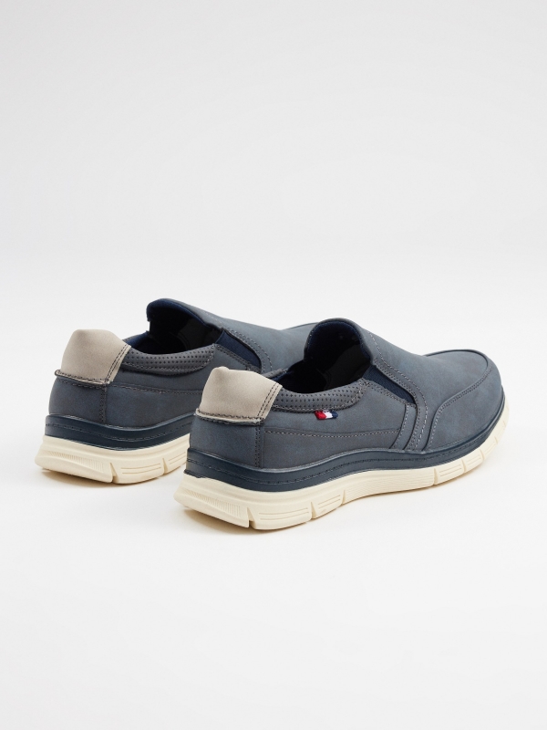 Classic moccasin elastic shoe navy