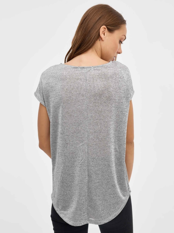 Camiseta Attitude melange claro vista media trasera