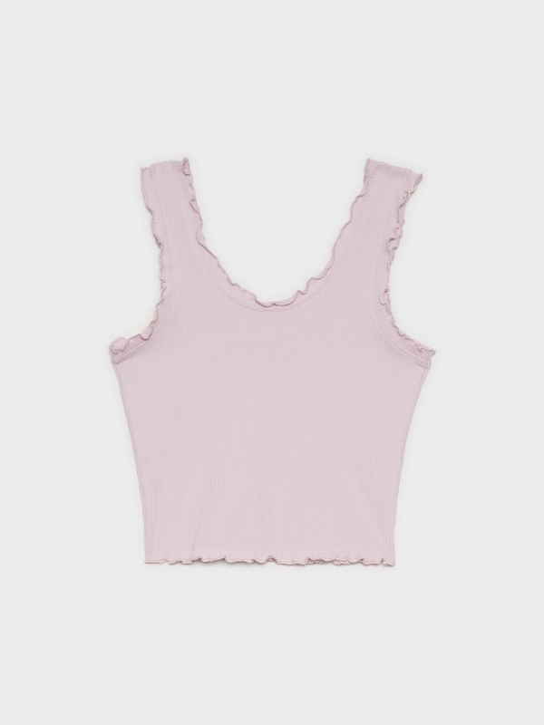  Crop top curly straps mauve