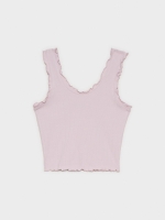 %Pto% Crop top curly straps mauve