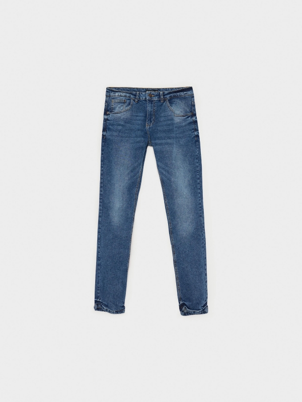  Jeans slim denim blue front view