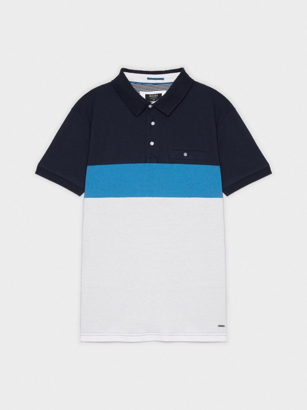  Polo rayas tejidas azul marino