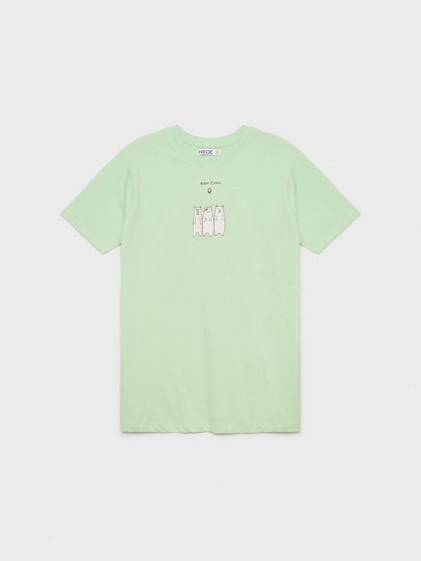  T-shirt oversized In Forest verde claro