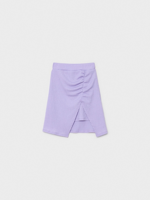  Falda mini con textura lila