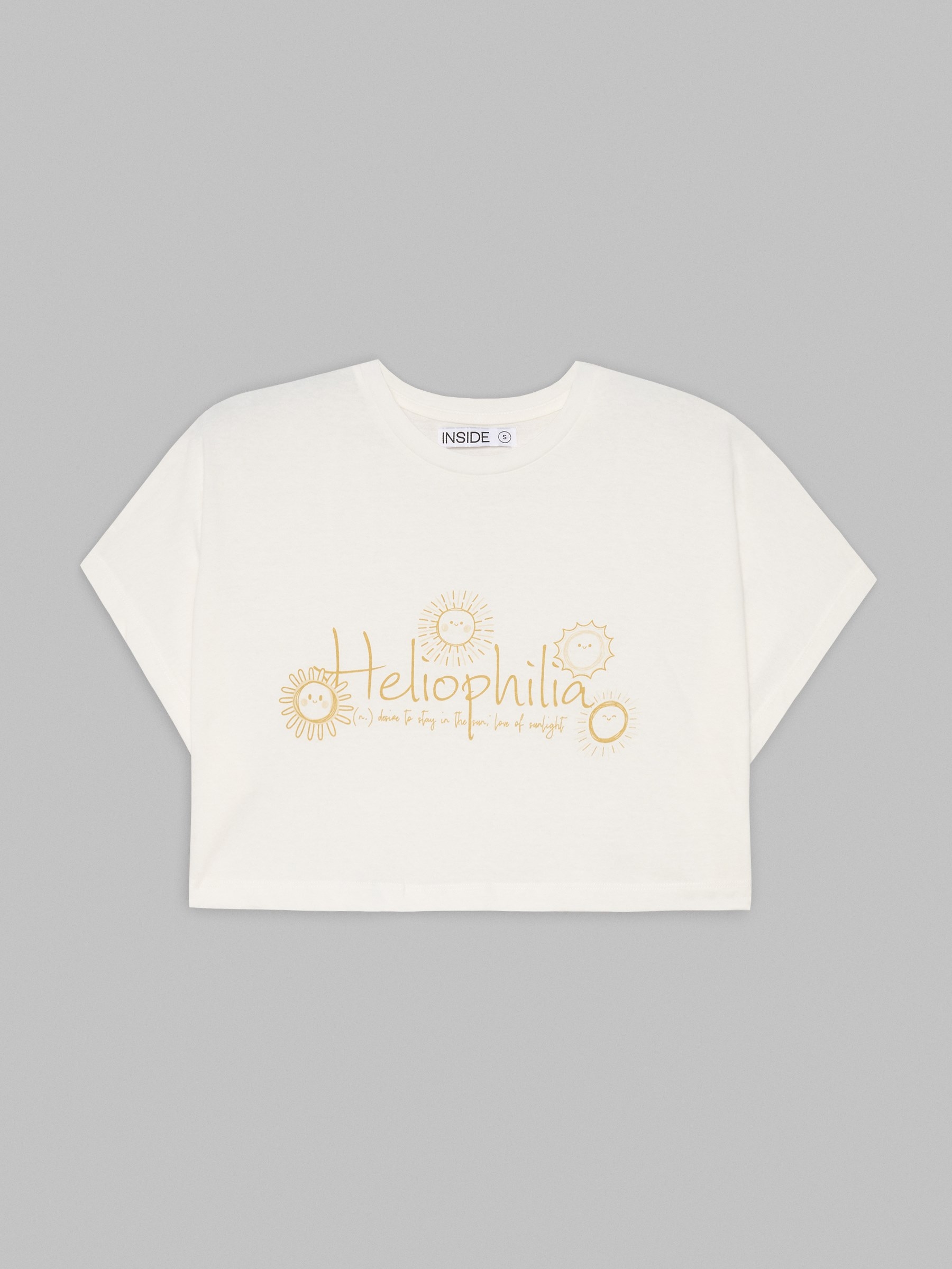 Heliophilia crop top beige middle front view