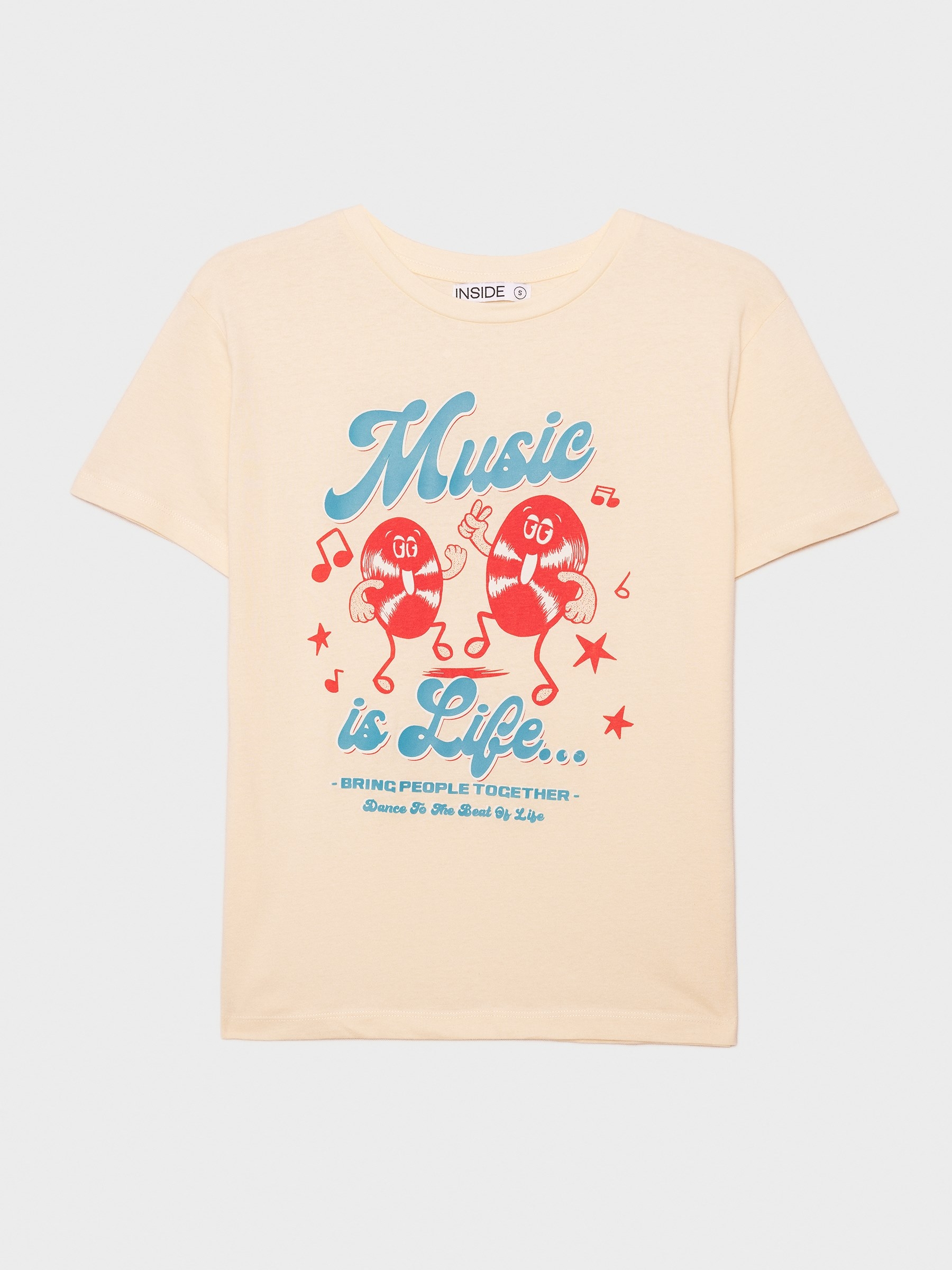 Camiseta oversized Music arena vista media frontal