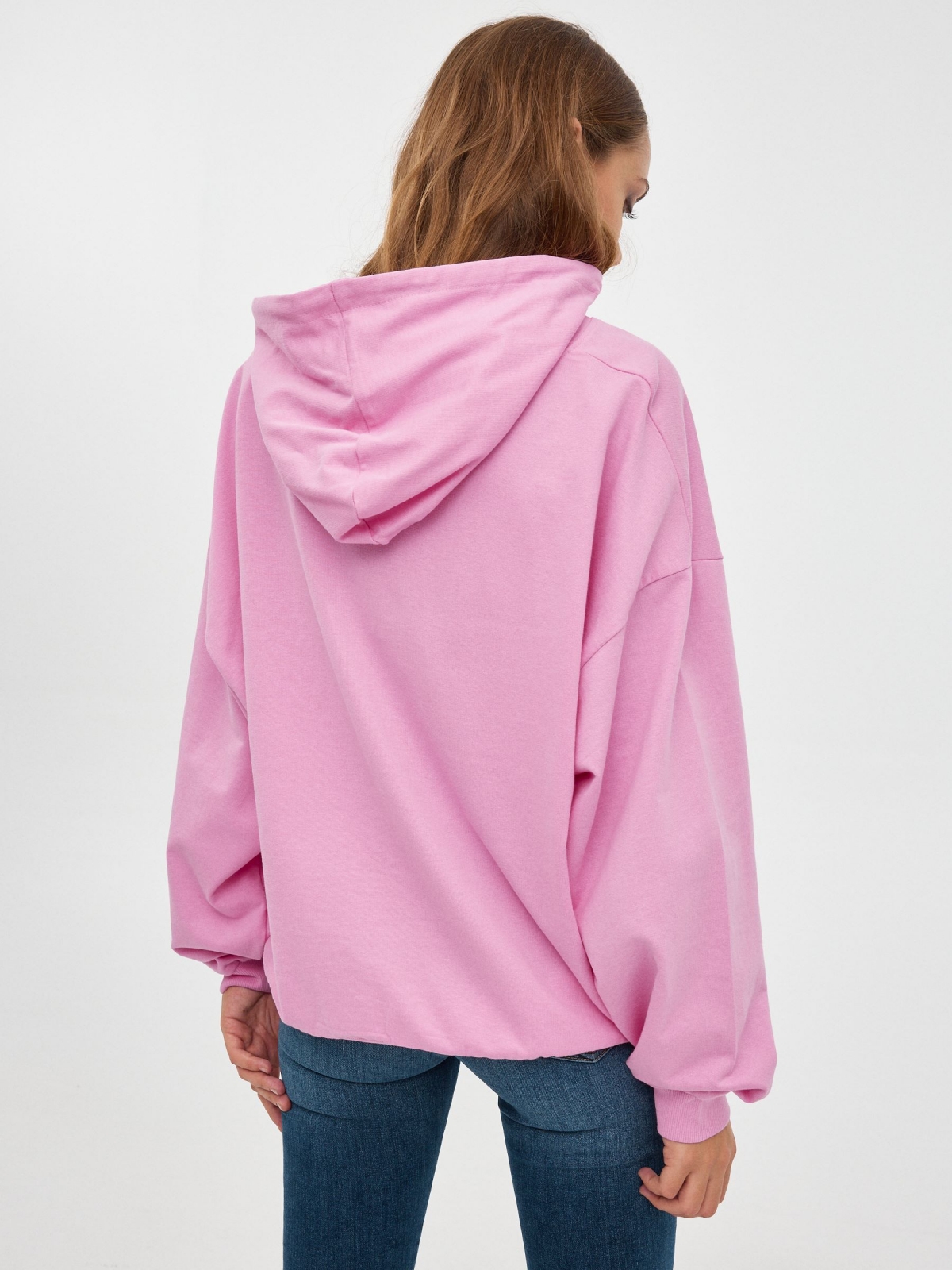 Los Ángeles sweatshirt pink middle back view