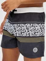 %Pto% Stripes and flowers swimsuit black