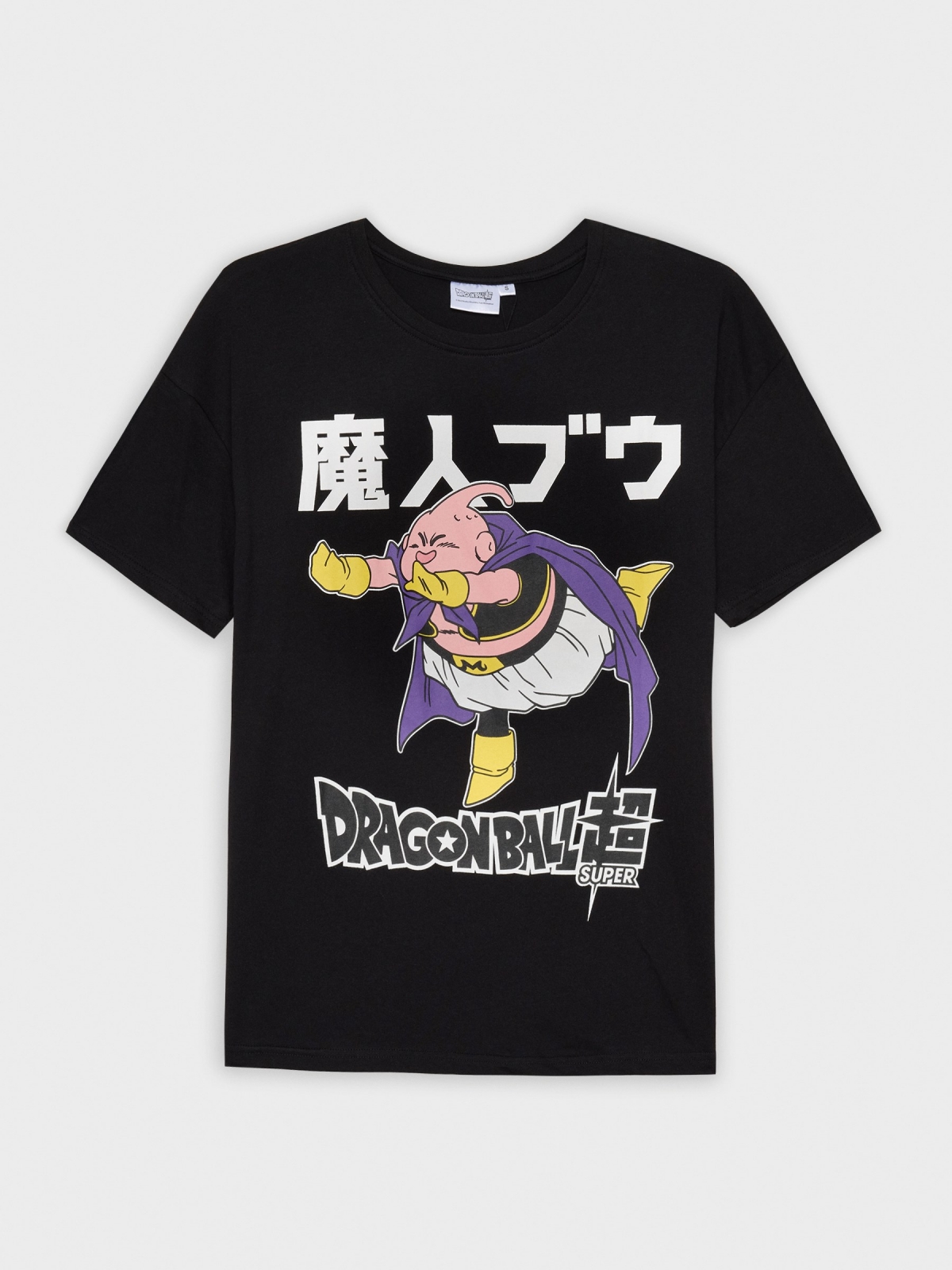 Camiseta oversized Dragon Ball negro vista detalle