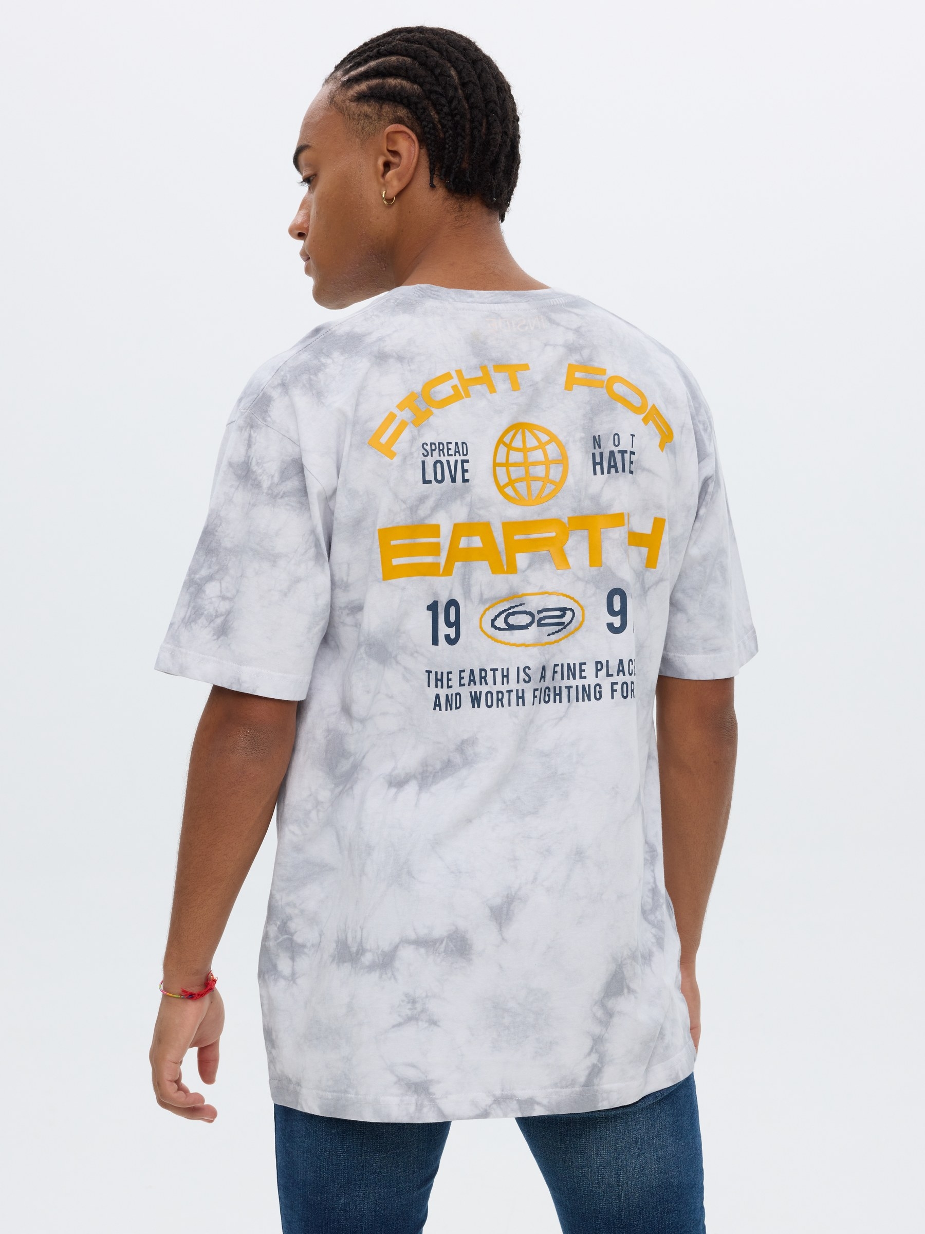 Tie&Dye T-shirt white middle front view