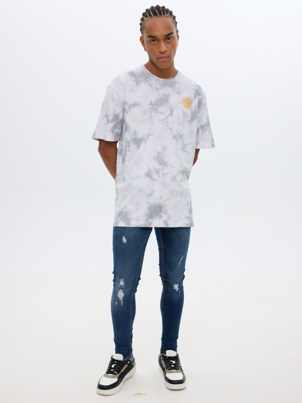 Tie&Dye T-shirt white front view