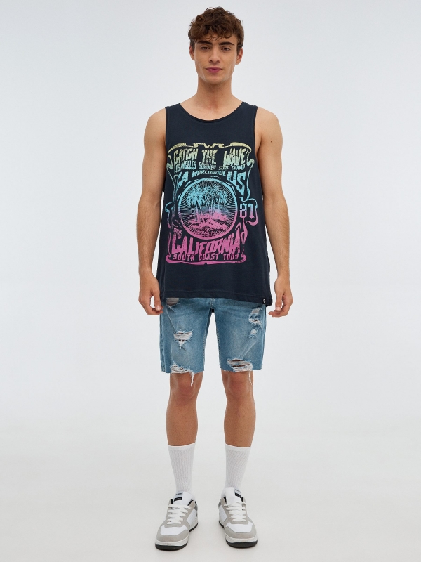 Camiseta South Coast azul marino vista general frontal