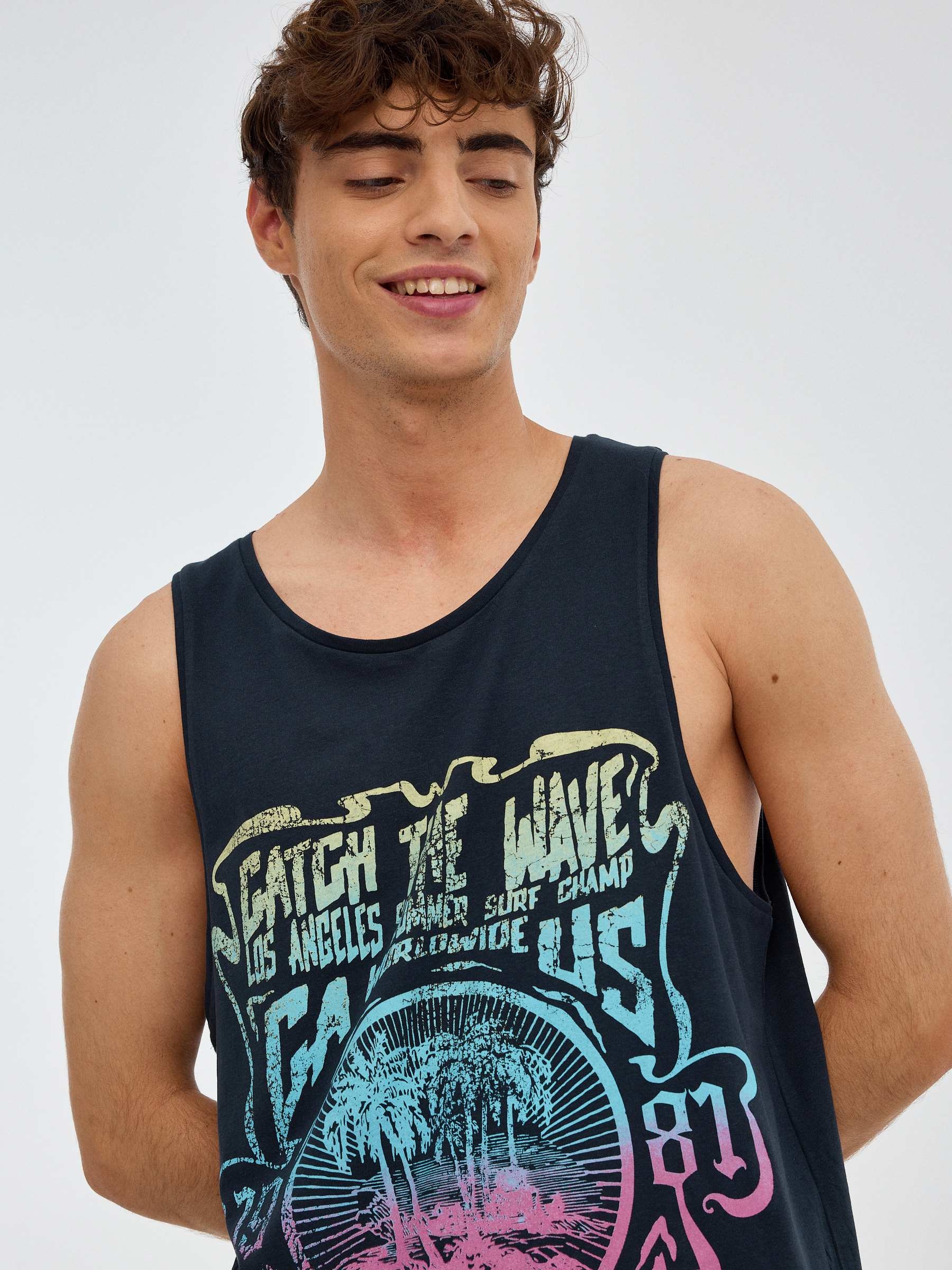 Camiseta South Coast azul marino vista media frontal