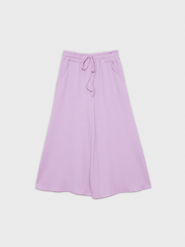  Textured culotte pants mauve