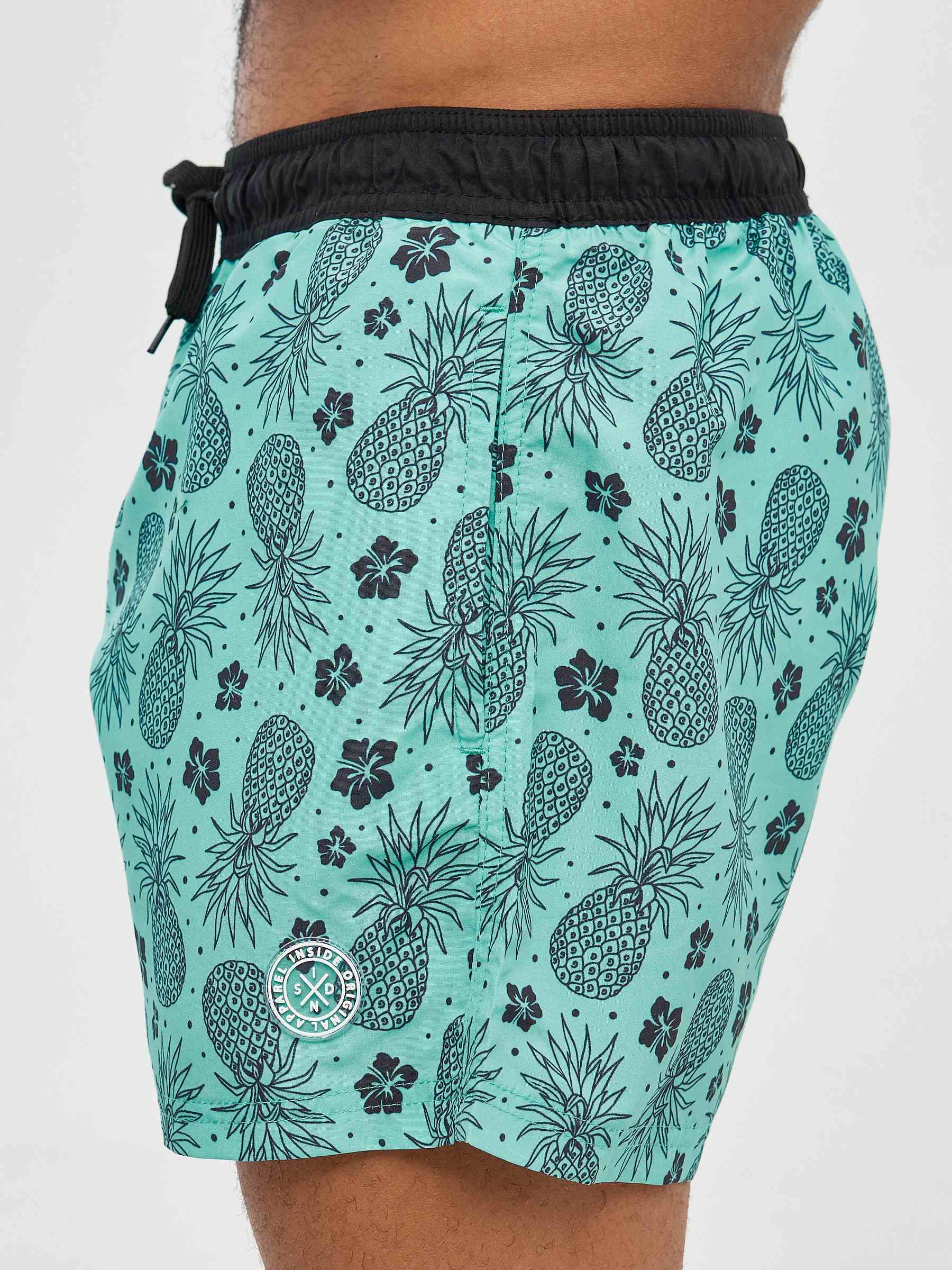 Pineapple miniprint swimsuit green middle front view