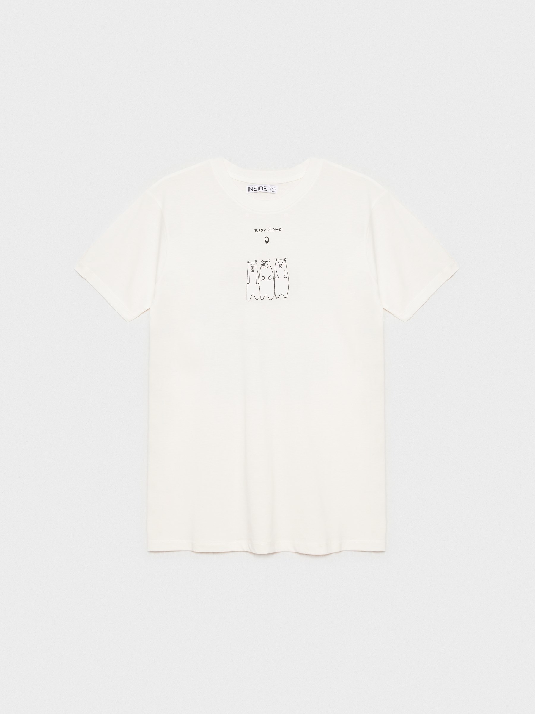 T-shirt oversized In Forest off white vista meia frontal